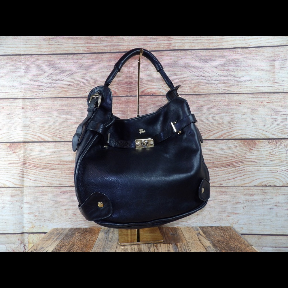 Burberry black leather hobo - Picture 3 of 9